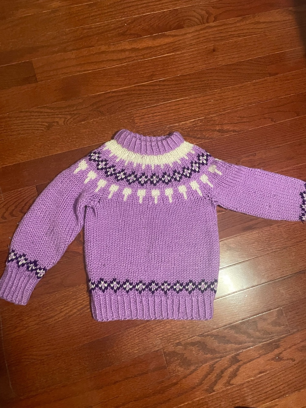 Lilac Fair Isle Crewneck Sweater - Women's